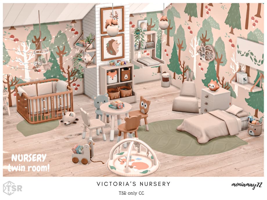 Скриншот мода Детская комната Victoria's Nursery CC (лот)